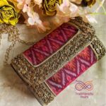 Ikkat patola Handwork Clutchpurse