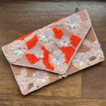 beaded handwork clutch bag