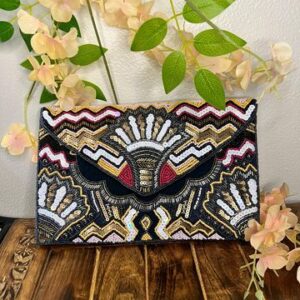 Multicolor clutch bag