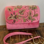 zardozi handwork clutch purse