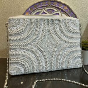 White handcrafted sling bag