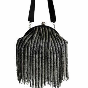 Black tassels clutchbag