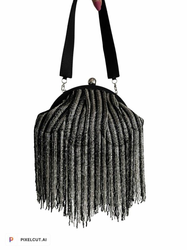 Black tassels clutchbag