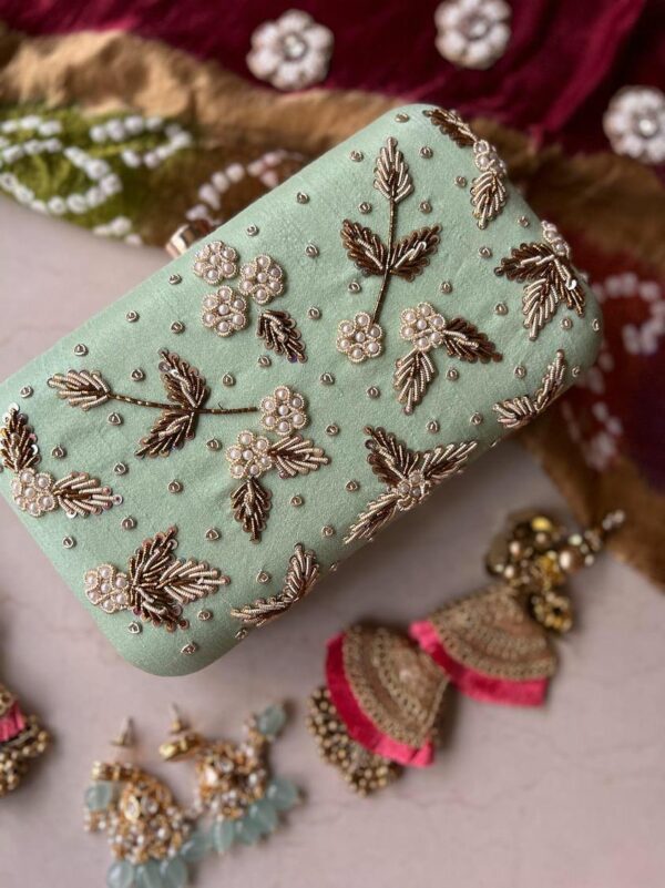 Zardozi box Clutch