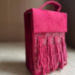 maroon handwork party bag