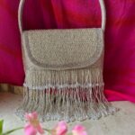 Tassels evening clutch bag