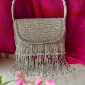 Tassels evening clutch bag