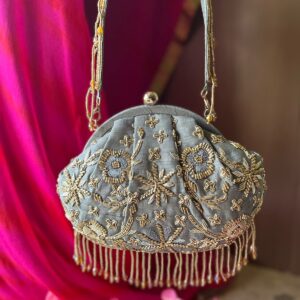 Zardozi wedding clutch bag