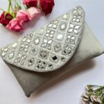 Mirrorwork clutch bag