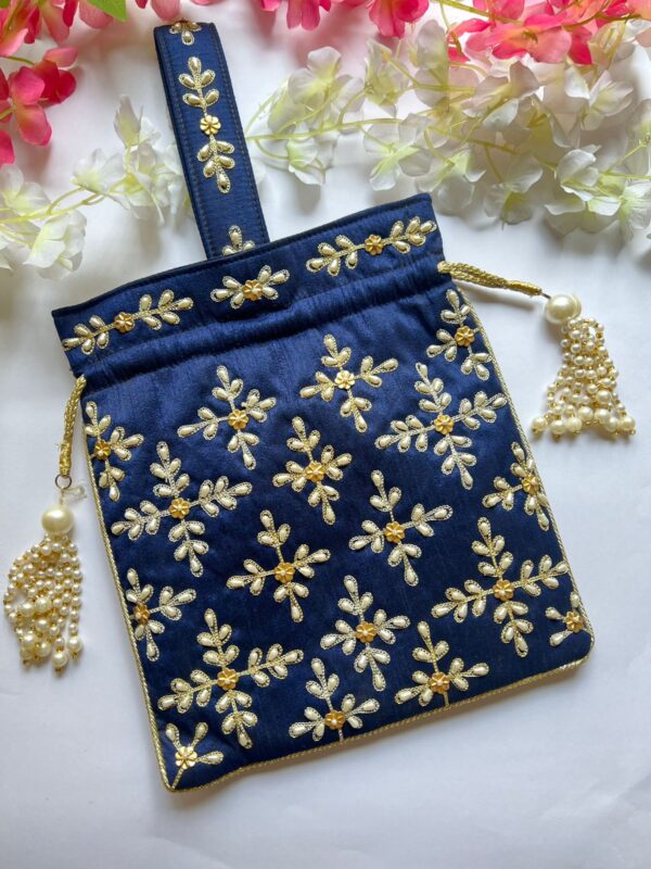 Pearl handwork potli bag