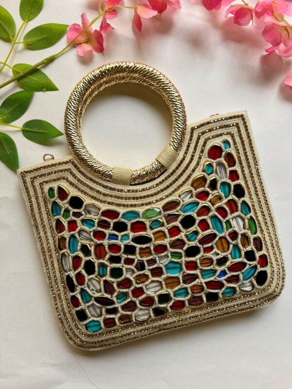 Stone Embellished Clutch bag