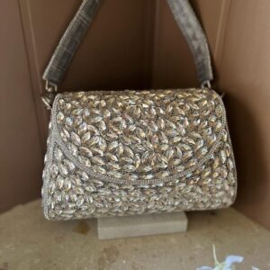 Stonework wedding clutch bag