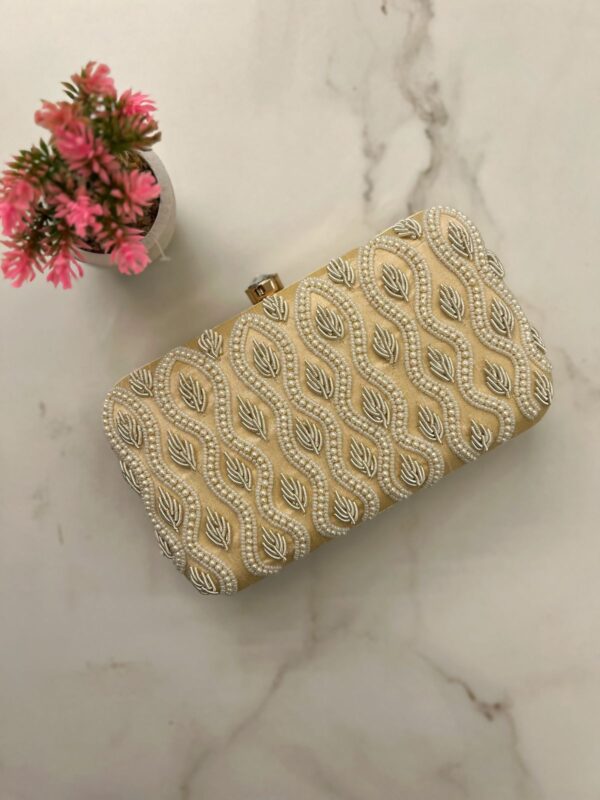 Pearl clutch bag