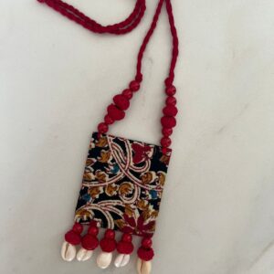 Kalamkari fabric necklace