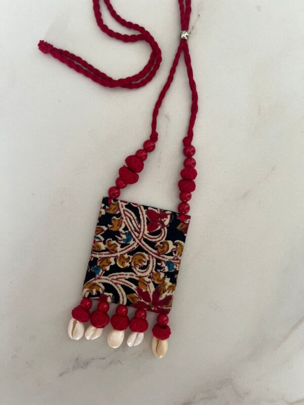 Kalamkari fabric necklace