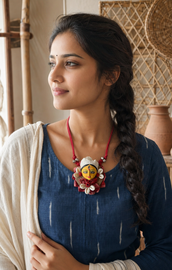 Durga fabric necklace,