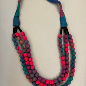 Beaded Fabric Necklace