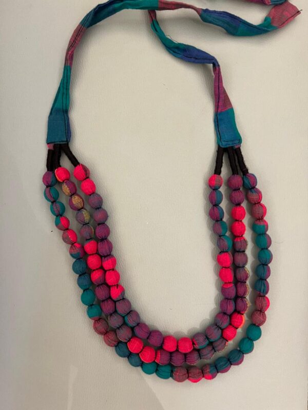 Beaded Fabric Necklace