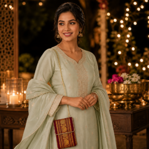Banarasi Brocade Mobile Sling Bag