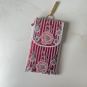 Pearl Embellished Floral Mobile Sling